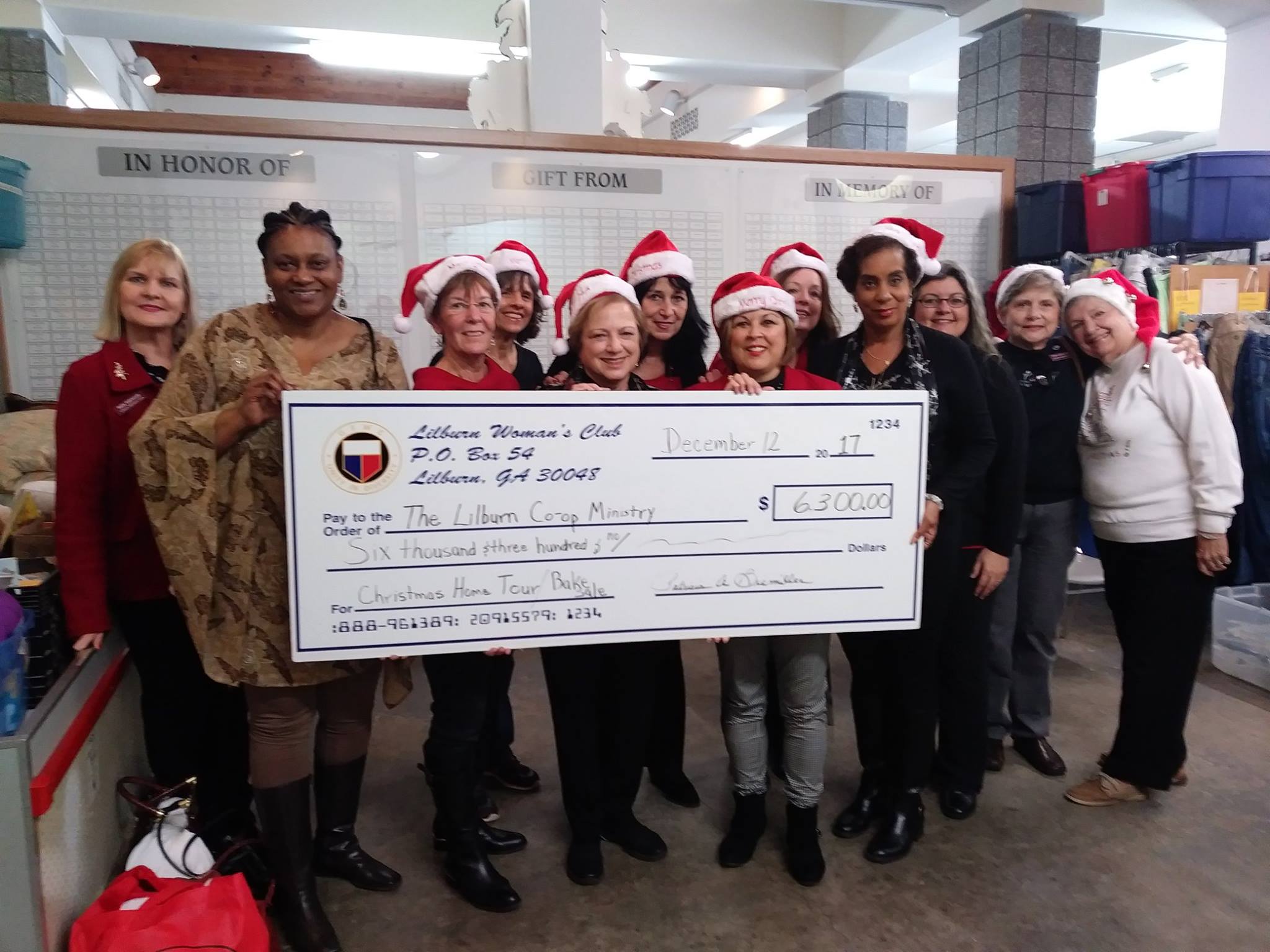 Lilburns Womans Club Financial Gift Lilburn Coop